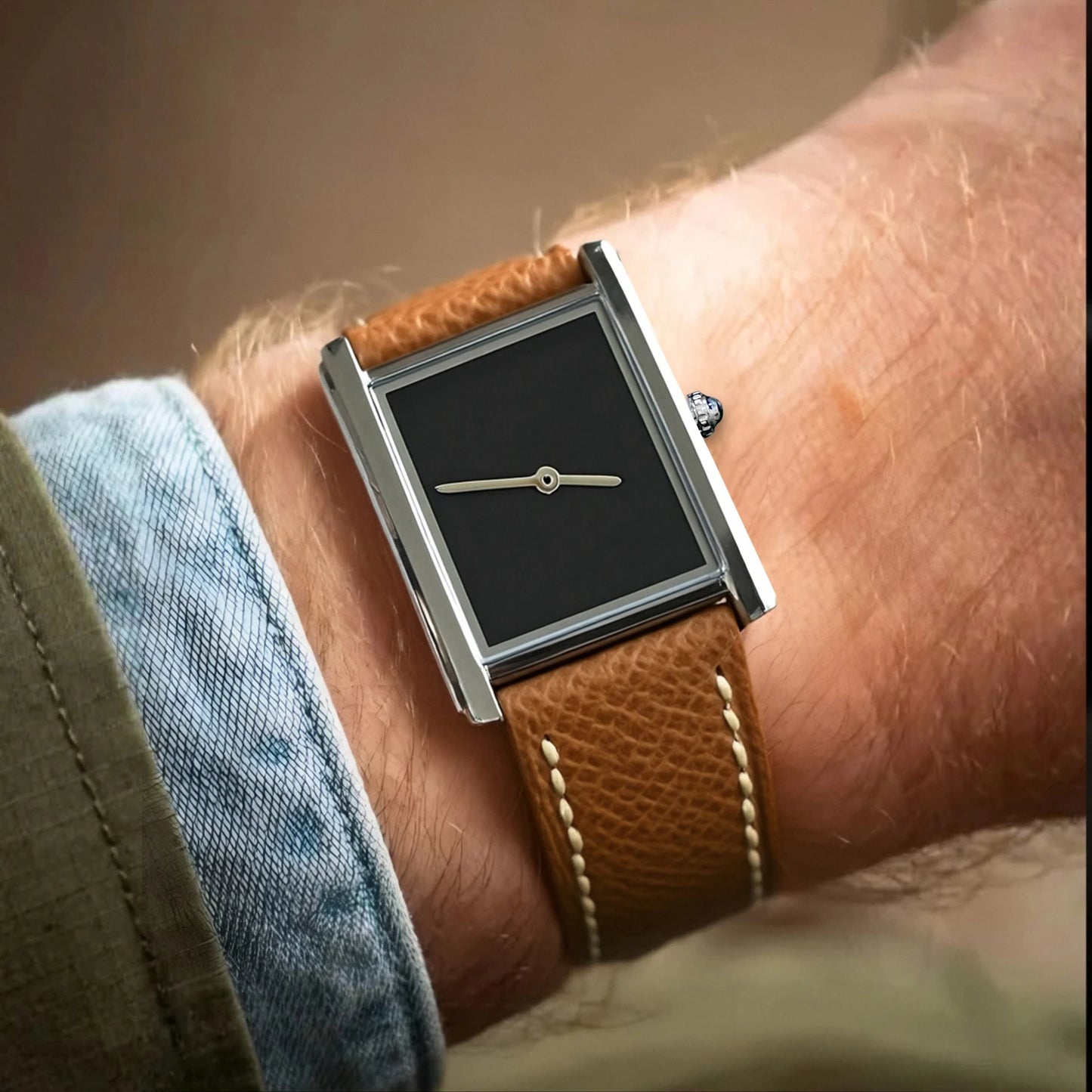 CILOA Tank Square Watch for Men, Fashionable and Casual, New Style, High Quality, Light Luxury Gift, Waterproof Quartz Watch