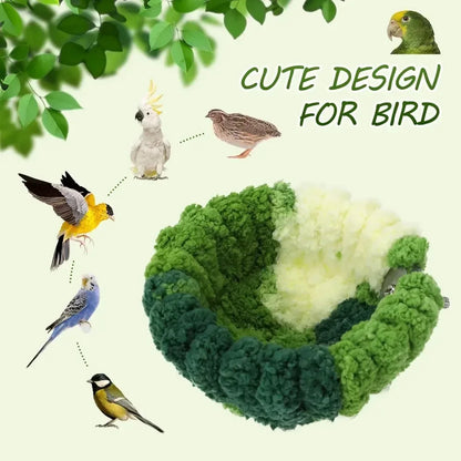 Bird Nest for Cage,Plush Hanging Bird Bed for Parakeet,Breeding Bird House for Conure,Budgie,Cockatiel,Lovebird,Canary,Hamster - Urbizia