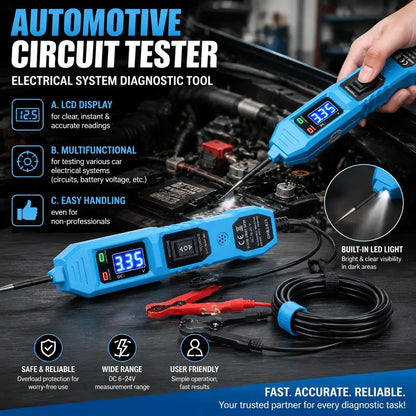 Automotive Diagnostic Tool Short Open Circuit Finder Cable Tracker Digital Wire Tracer Car Electrical Circuit Breaker Tester Locator Professional Breakpoint Fault Diagnosis Device for Truck Vehicle Electrical System Repair Ma