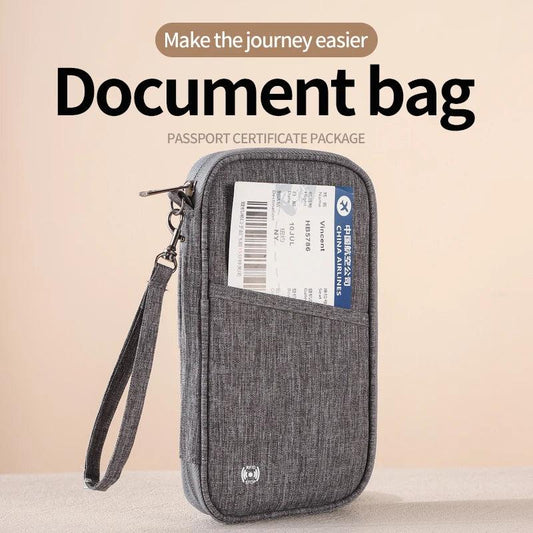 Family RFID Blocking Passport Holder Wallet - Travel Document Organizer with Credit Card Case Essential Travel Bag