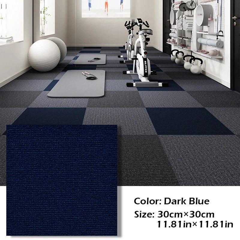 30x30cm DIY Modern Carpet Self-adhesive Anti Slip Block Fully Spread Floor Mat Bedroom Study Office Can Be Cut - Urbizia