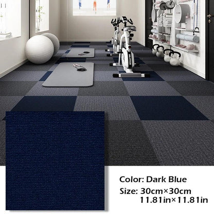 30x30cm DIY Modern Carpet Self-adhesive Anti Slip Block Fully Spread Floor Mat Bedroom Study Office Can Be Cut - Urbizia