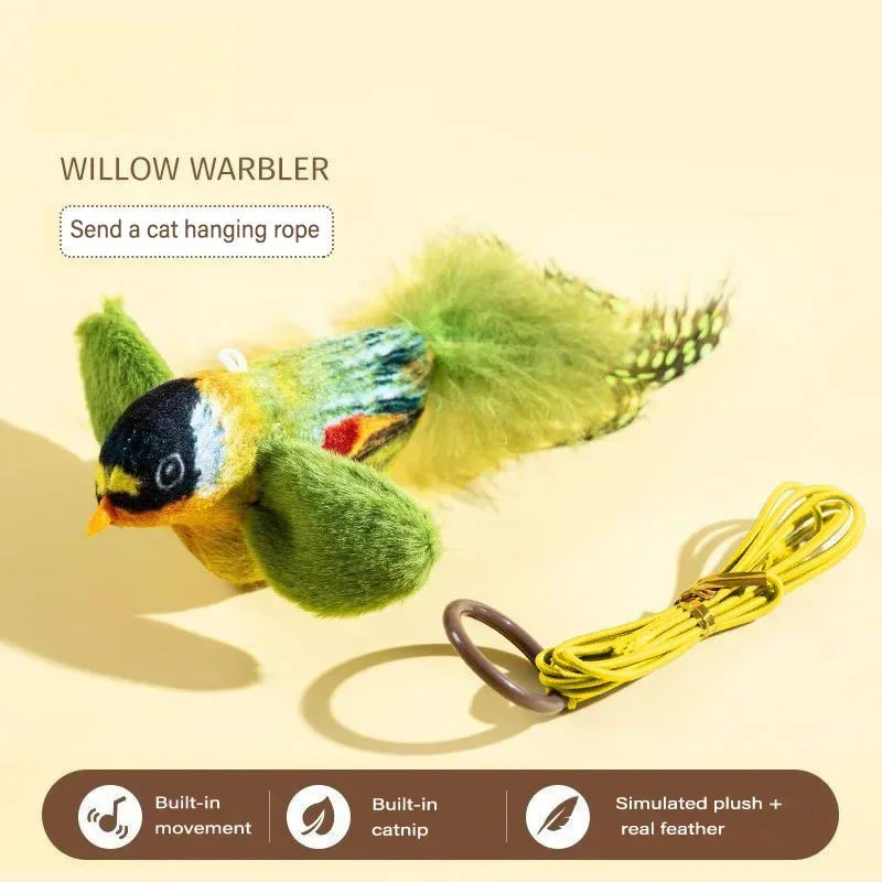 Simulation Bird Cat Toys Cats Interactive Cat Toy Realistic Bird Sound Cat Toy Plush Cat Toy Catnip Cat Toy for Cats Kitten Toy - Urbizia