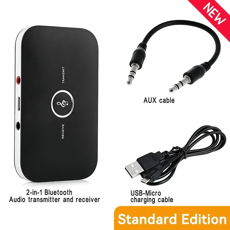 B6 2 IN 1 Bluetooth 5.3 Audio Transmitter Receiver 3.5mm AUX Jack RCA USB Dongle Music Wireless Adapter For Car PC TV Headphone - Urbizia