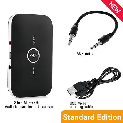 B6 2 IN 1 Bluetooth 5.3 Audio Transmitter Receiver 3.5mm AUX Jack RCA USB Dongle Music Wireless Adapter For Car PC TV Headphone - Urbizia