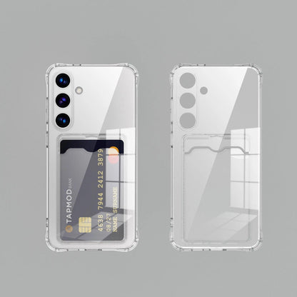 Transparent Card Slot Silicone Case for Samsung Galaxy