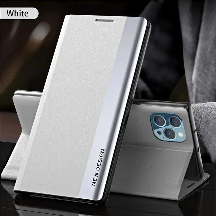 Flip Leather Bracket Case for Samsung Galaxy