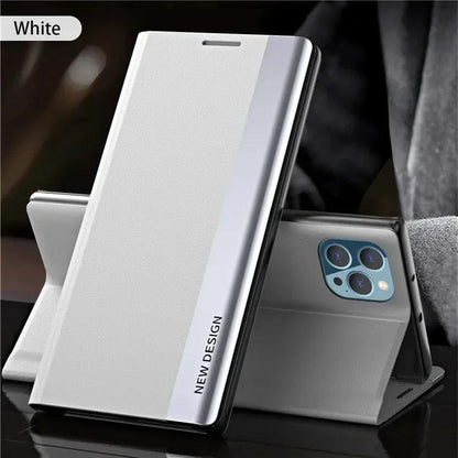 Flip Leather Bracket Case for Samsung Galaxy