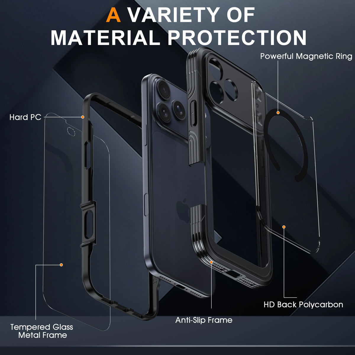 360° Fully Protected Double-sided Transparent Magnetic Case For iPhone 18 Pro Max 18Pro For MagSafe Wireless Charging Back Cover