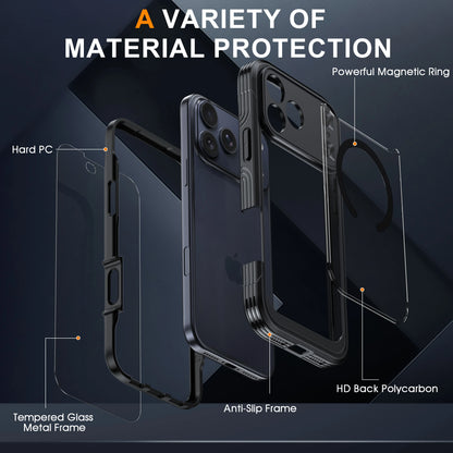360° Fully Protected Double-sided Transparent Magnetic Case For iPhone 18 Pro Max 18Pro For MagSafe Wireless Charging Back Cover