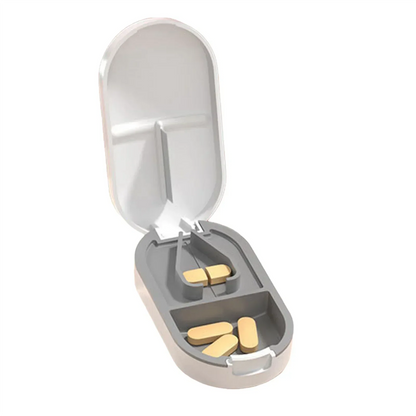 Portable Medicine Pill Box with Tablet Cutter & Divider - Urbizia