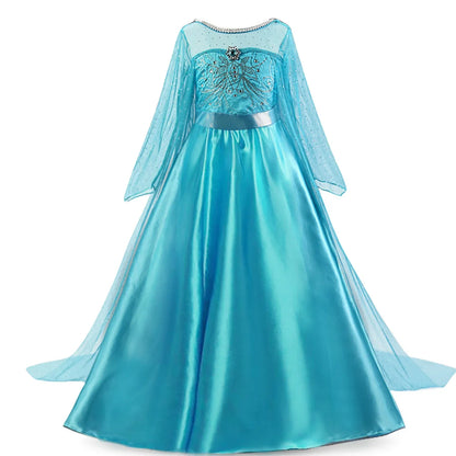 Elsa Dress for Girls – Birthday, Halloween, Carnival & Cosplay Princess Costume for Kids (3-10 Yrs)