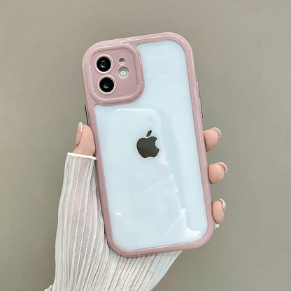 Candy Color Clear Silicone Case for iPhone