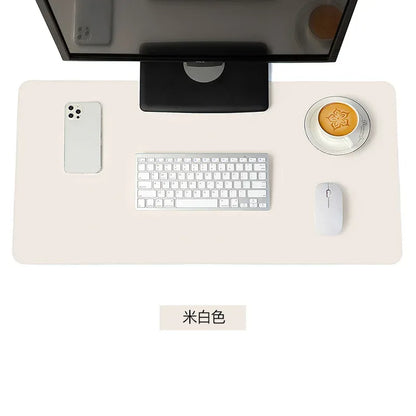 white mousepad Portable Mouse pad large Gaming Waterproof Non-slip PU Suede Desk Mat Computer Keyboard desk pad Mats - Urbizia