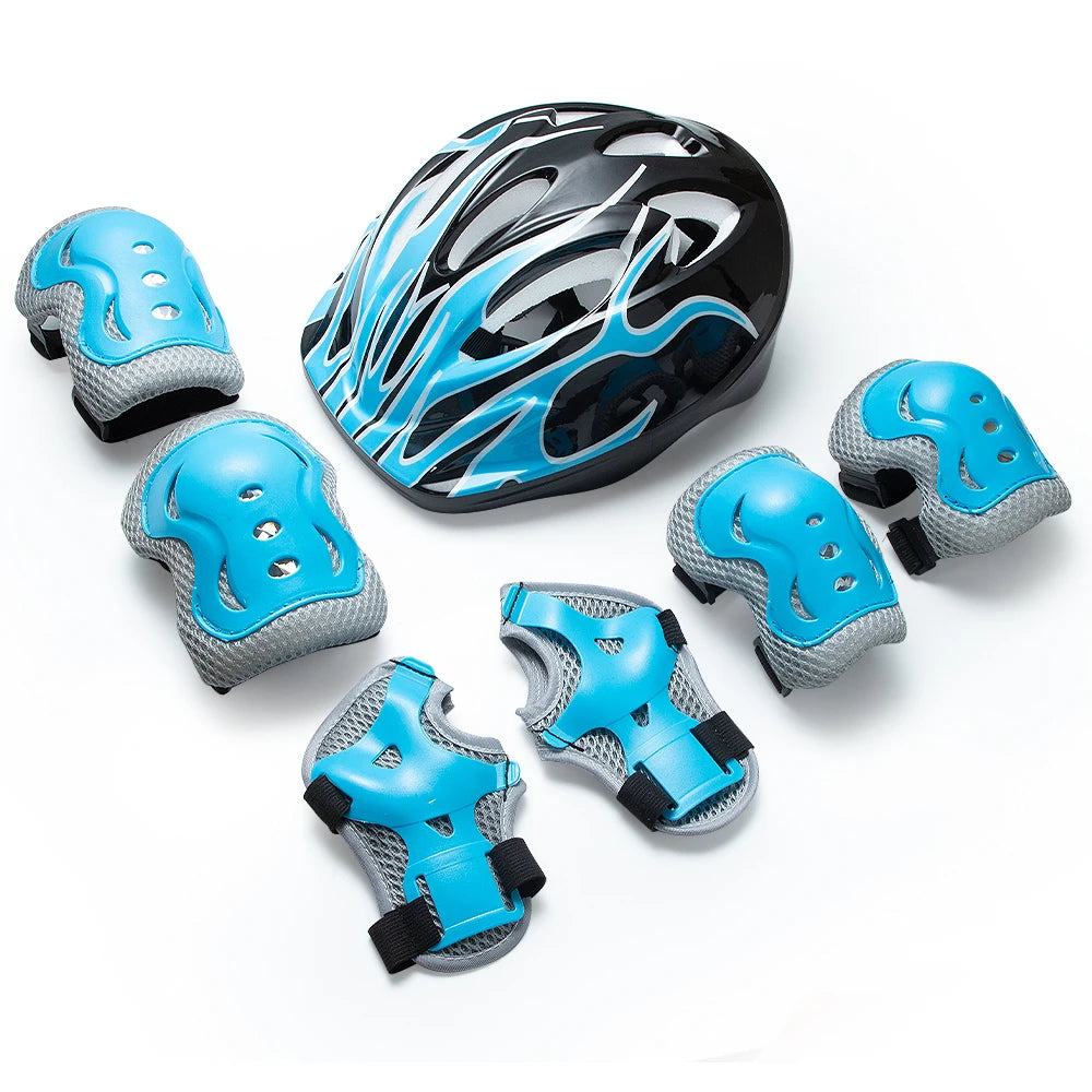 Kids Helmet & Protective Gear Set for Ages 3-10, Adjustable Bike Helmet with Knee Pads, Elbow Pads & Wrist Guards,Roller Skate