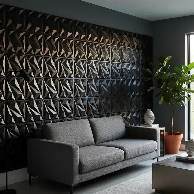 20PCS 3D Wall Panels 30x30cm Indoor Wall Decoration for Living Room Bedroom Hotel Office Mural Tile-Panel-Mold 3D Wall Sticker - Urbizia
