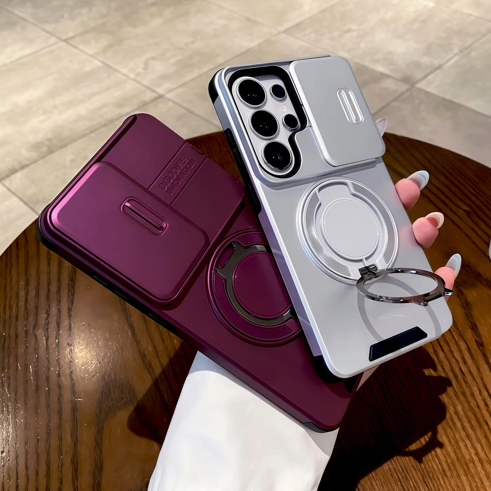Shockproof Armor Case For Samsung Galaxy S26 S25 S24 S23 Ultra Plus FE A57 A37 A17 A27 A56 A36 A16 A55 A15 A54 5G 4G Stand Cover
