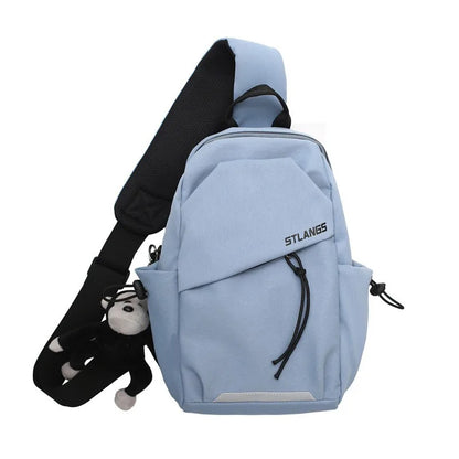 Unisex Korean Style Crossbody Bag Lightweight Portable Shoulder Bag Ideal for Casual Daily Fashion Shopping & Outdoor Leisure