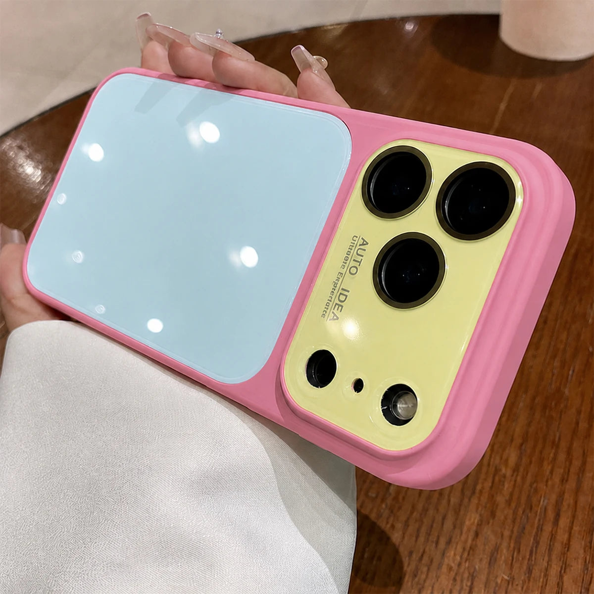 Fashion Dopamine Color-Block Phone Case, Tri-Color Shockproof Protective Cover with Anti-Fingerprint Finish, Raised Camera Lens Protection and Covered Buttons, Compatible With iPhone 13/14/15/16/17/18 Pro Max, Air, Pro and Pl