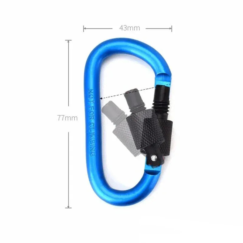 Aluminum Screw Gate Carabiner Clips Set for Outdoor Gear - Urbizia