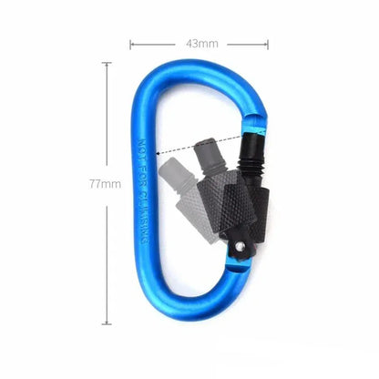 Aluminum Screw Gate Carabiner Clips Set for Outdoor Gear - Urbizia