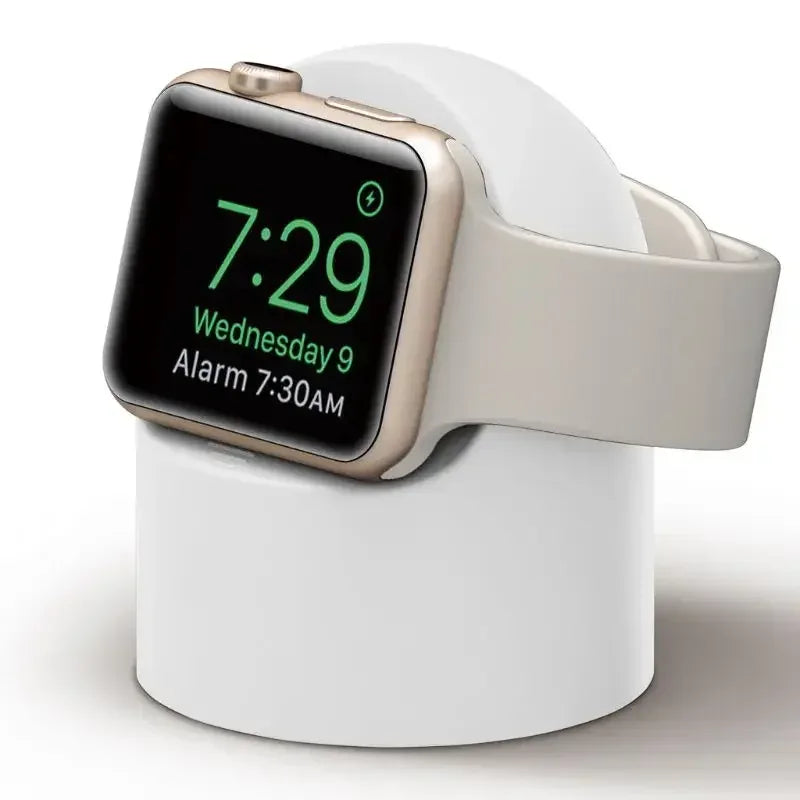 Charger Stand For Apple Watch Series Ultra/8/SE2/7/6/SE/4/3 49mm/45mm/44mm/42mm/41mm/40mm/38mm Durable Silicone Nightstand Mode - Urbizia