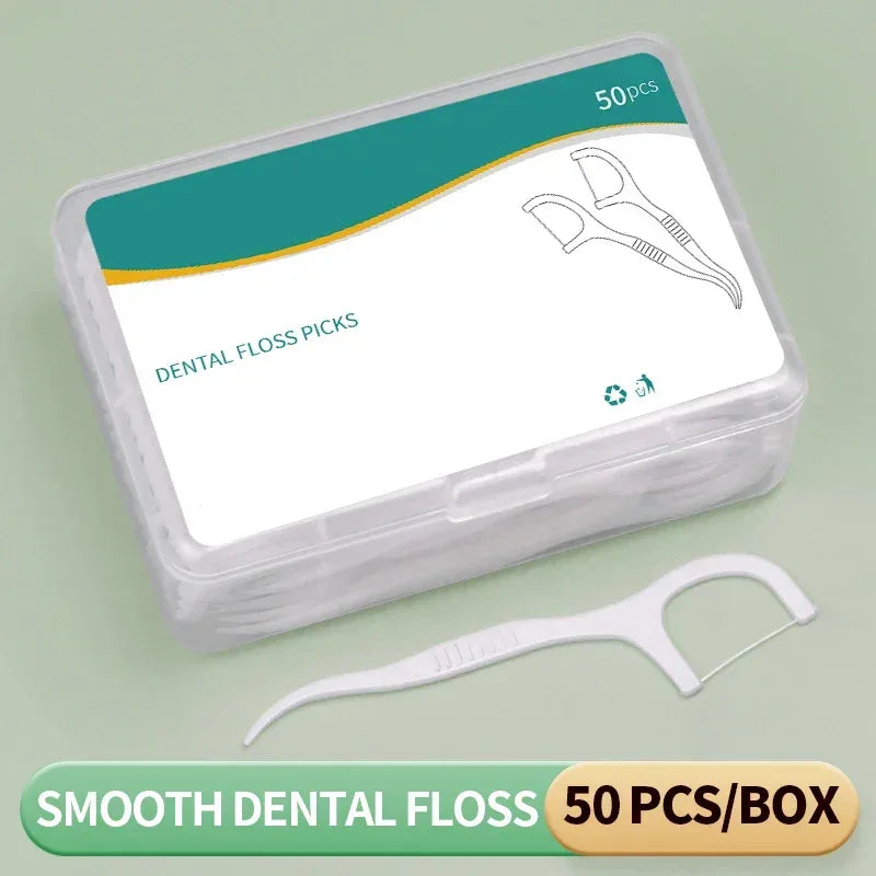 1000/600/300/150PCS - Ultra fine dental floss stick - Clean the gaps between teeth with one piece - Oral care tool - Urbizia