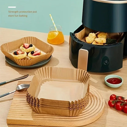50 Pcs Non-Stick Air Fryer Baking Paper Liners