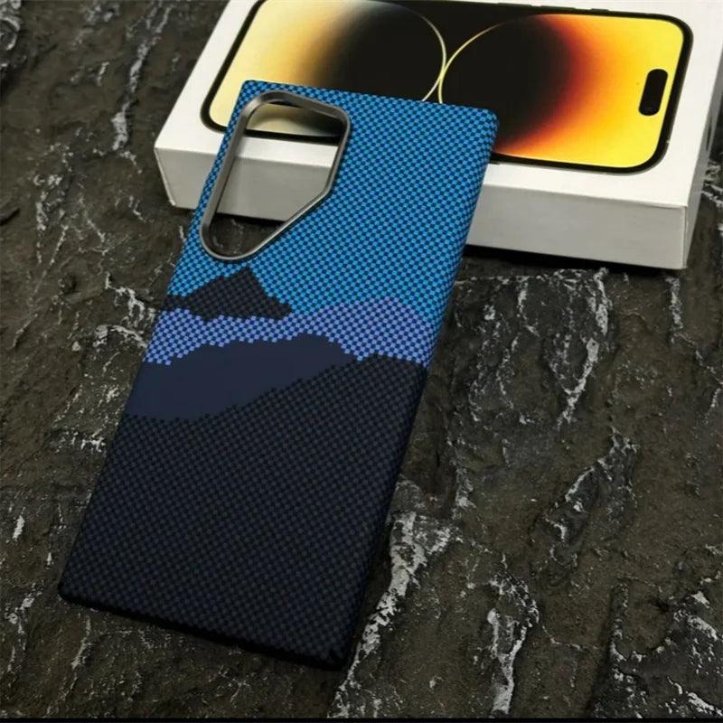 Carbon Fiber MagSafe Case with Alloy Lens Protection for Samsung Galaxy