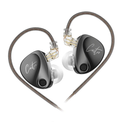 KZ Castor Bass HiFi Earphone Dual Dynamic Driver Wired Harman Tuning Noise Isolating IEM Headphones With 2Pin Detachable Cable