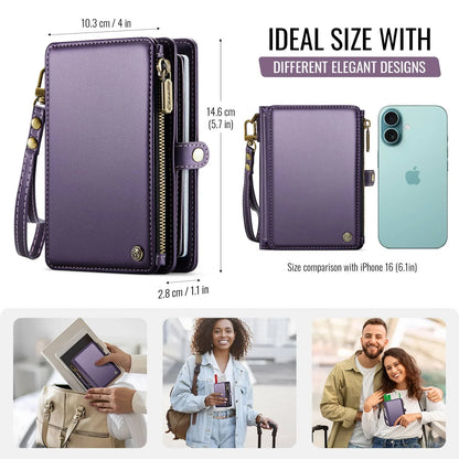 Passport Holder for Travel, Passport Case Wallet With Strap Wristlet and Zipper Wallet for Men Women Gold