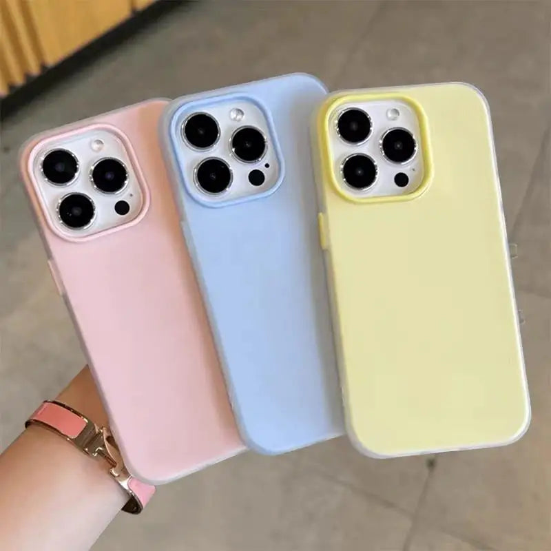 Jelly Candy Color 2 In 1 Phone Case For iPhone 18 17 16 15 14 13 12 11 Pro Max  16 15 14 Plus 17 Air Shockproof INS Soft Cover