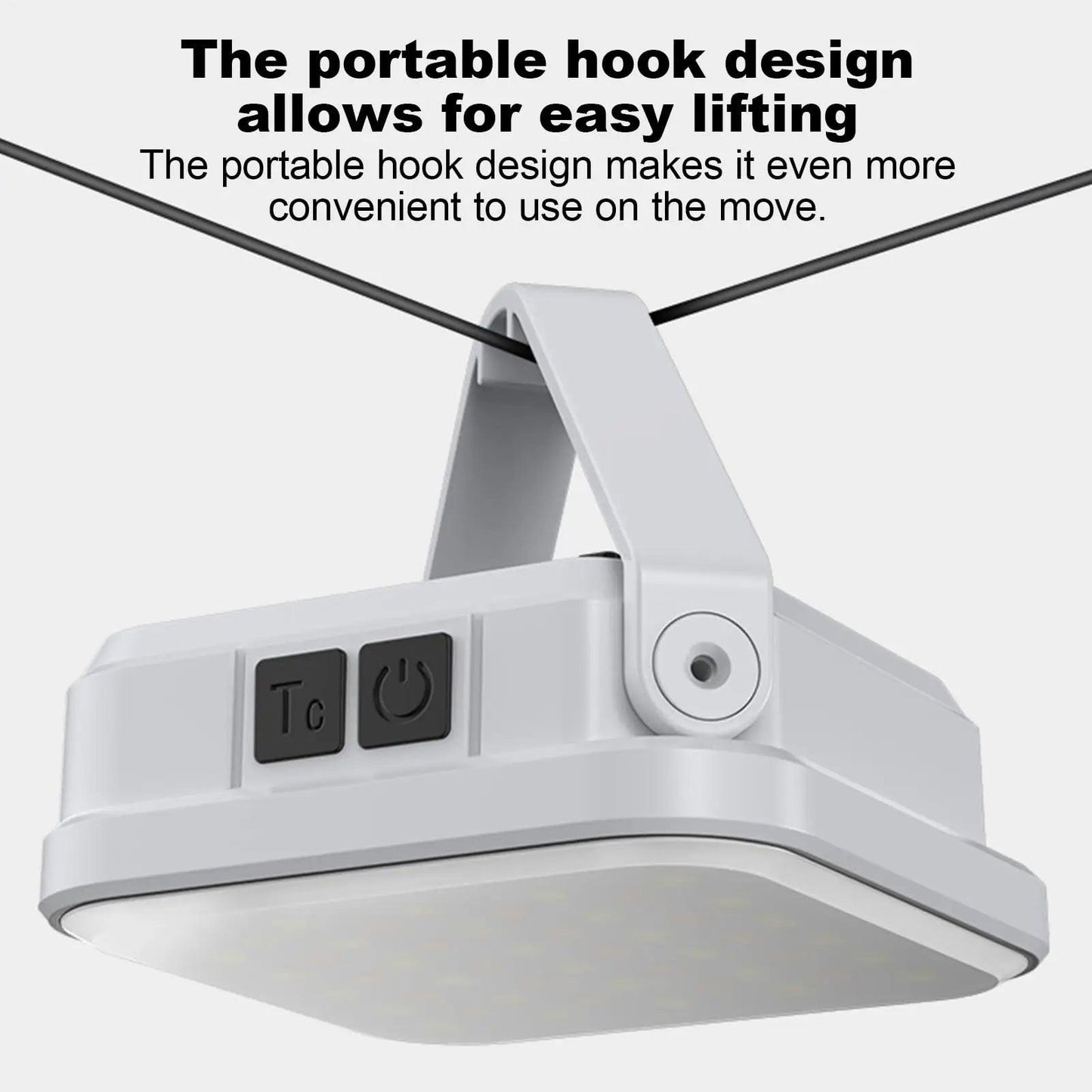 Portable Solar Camping Light Emergency LED Hanging Lamp Rechargeable Outdoor Tent Work Light with Digital Power Display