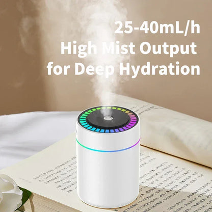 Powerful and Efficient Air Humidifier 180ML Aromatherapy Aroma Diffuser Essential Oil with Colorful Lights for Home Car Bedroom - Urbizia