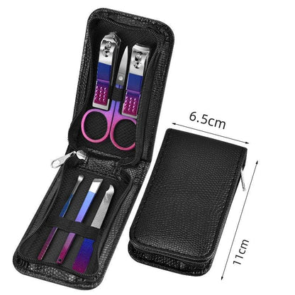 9-18pcs Set Professional Stainless Steel Manicure & Pedicure Kit Precision Nail Care with Travel Case with Nail Clipper Scissor
