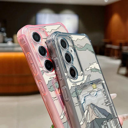 Card Bag Wallet TPU Case for Samsung Galaxy Series