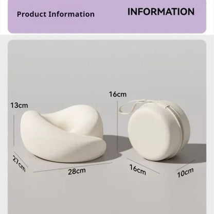 Memory Foam U Shaped Neck Pillow Travel Pillow for Airplane Car Office Nap Cervical Support with Portable Storage Box