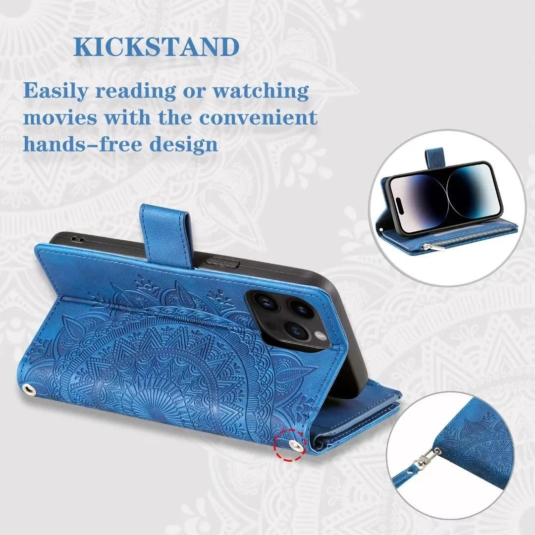 Leather Flip Wallet Case for Samsung Galaxy