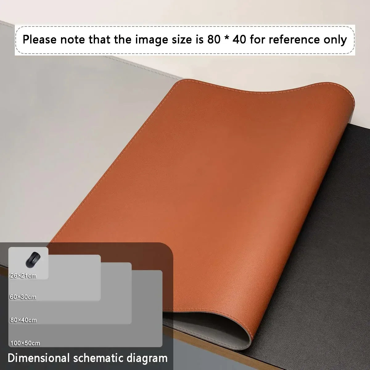 Mouse Pad Large Size Office Desk Protector Mat PU Leather Waterproof Desktop Keyboard Desk Pad Gaming Mousepad PC Accessories - Urbizia