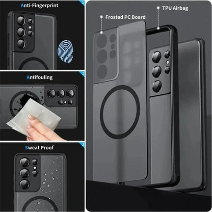 For Magsafe Magnetic Phone Case For Samsung Galaxy S26 S25 S24 S23 S22 S21 Ultra Plus FE Edge A56 A36 A17 A37 A57 5G Ultra Funda