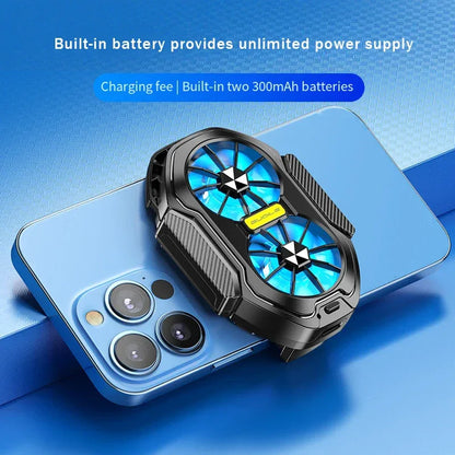 FS01 Dual Fan Mobile Phone Cooler with Battery Fast Heat Relief