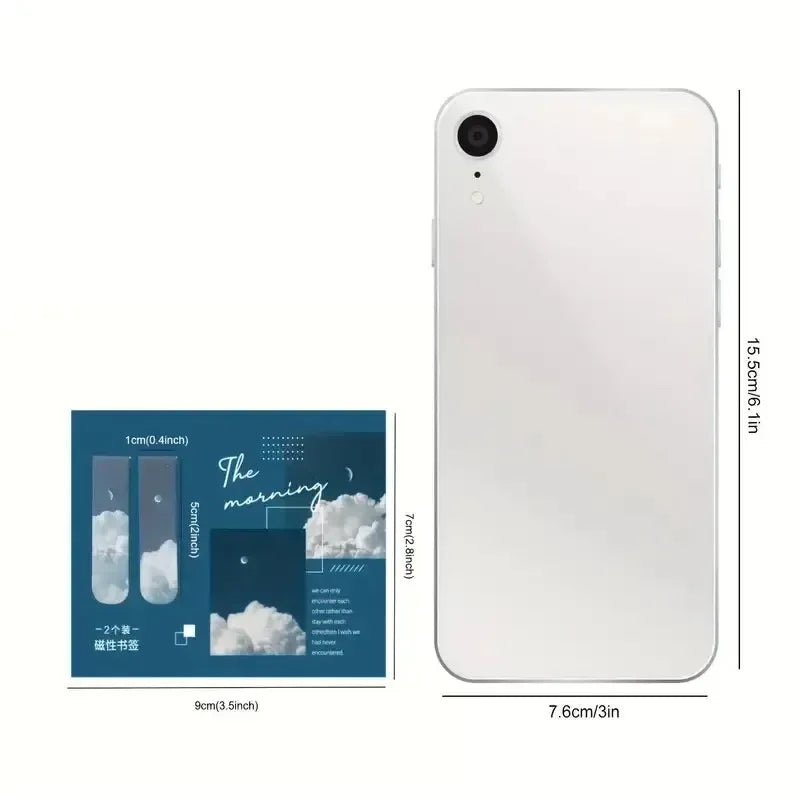 2pcs Forest Landscape Magnetic Bookmark For Pages Books Readers - Urbizia