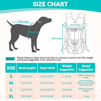 Dogs Carrier Backpack Thickened Sponge Pet Front Dog Carrier Backpacks Outdoor Portable Adjustable Hands Free Dog Backpack - Urbizia