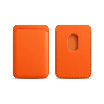 Leather Card Wallet Cover Phone Card Holder for MagSafe Magnetic Case Suitable for All iPhone for MagSafe Card Phone Back Bag