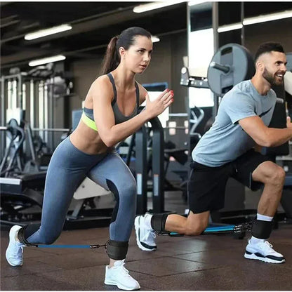 Ankle Straps Resistance Bands Yoga Home Gym Elastic Gum Strength Training Workout Expander Pilates Crossfit Women Weight Sports - Urbizia