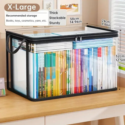 Clear PVC Storage Box | Flip-Top Lid & View Window | Multi-Use Organizer for Toys, Crafts & Supplies | Durable Gift Container - Urbizia