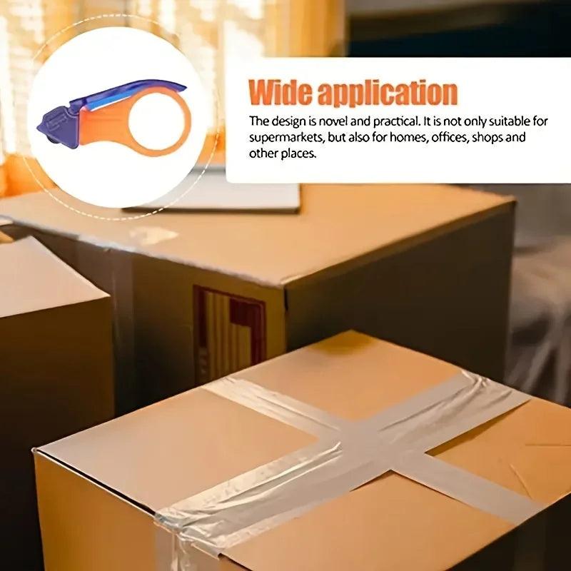 1pc Adhesive Tape Dispenser Tape Cutter Simple Box Sealing Machine Tape Holder Convenient Iron Tooth Plastic Packing Tape Seat