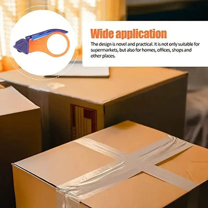 1pc Adhesive Tape Dispenser Tape Cutter Simple Box Sealing Machine Tape Holder Convenient Iron Tooth Plastic Packing Tape Seat