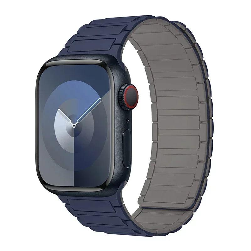 Magnetic Loop for Apple Watch Bands 44mm 40mm 49mm 45mm 41mm 38mm Silicone Bracelet iWatch Series 9 8 7 6 5 4 3 Se ultra 2 strap