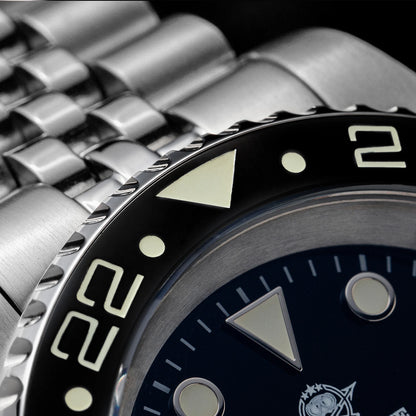 ADDIESDIVE AD2050 Luxury GMT Watch Stainless Steel Super Luminous 20Bar Water-Resistance Diving Men Quartz Watches Ceramic Bezel